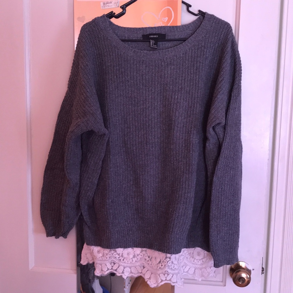 Lace-Lined Sweaters